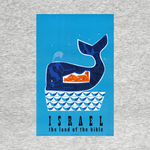 Vintage Travel Poster Israel Whale by vintagetreasure